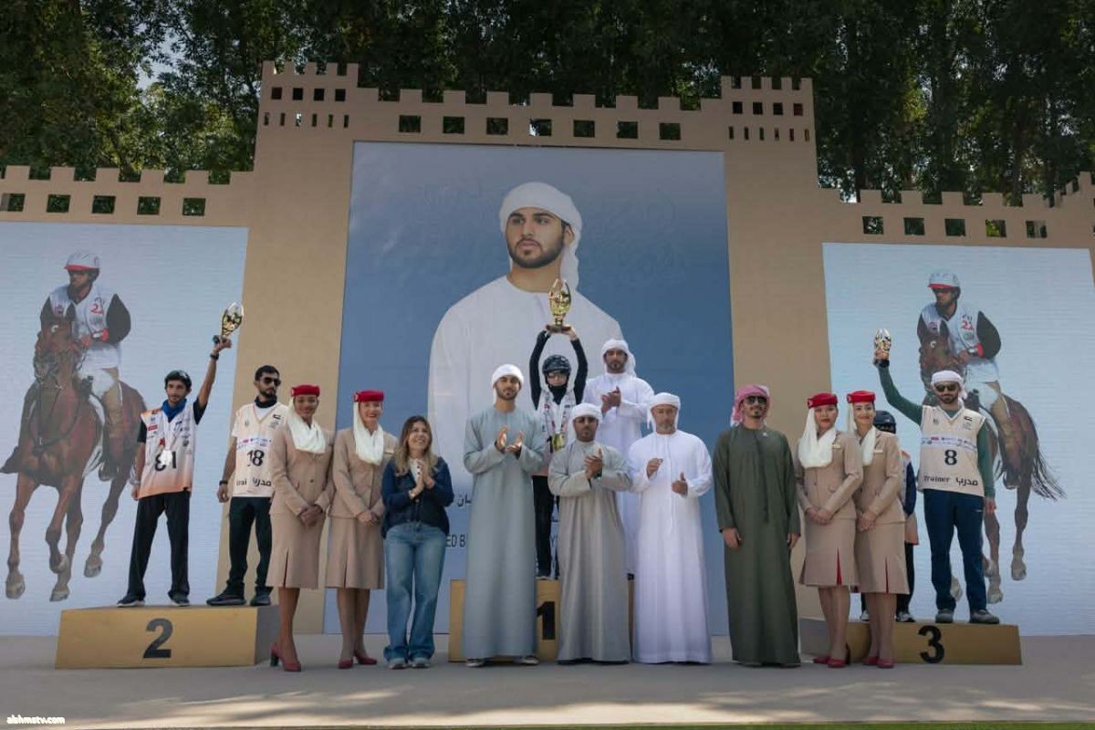 الفارسة عشاء رياض حسن بطلة كأس الشيخ محمد بن منصور بن زايد آل نهيان للقدرة.  ريم العبدلي- ليبيا