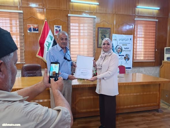 جلسة حوارية مع الكاتبة ابتسام إبراهيم في قاعة جواد سليم