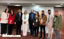 الاستاذةخليل السيخلي رئيي منظة شباب اليلام  كلمة الافتتاح الملتقى العالمي في عاصمة الاتحاد الاوروبي بروكسل في حضور اعضاء البرلمان الاوروبي  وحضور ممثلين عن منظمة الامم المتحدة والمنظمة حقوق الانسان والمنظمات الدولية