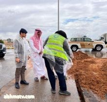 جولة تفقدية من سعادة محافظ طريف للمحافظةبعد هطول الأمطار  نجاح المقبل-محافظة طريف