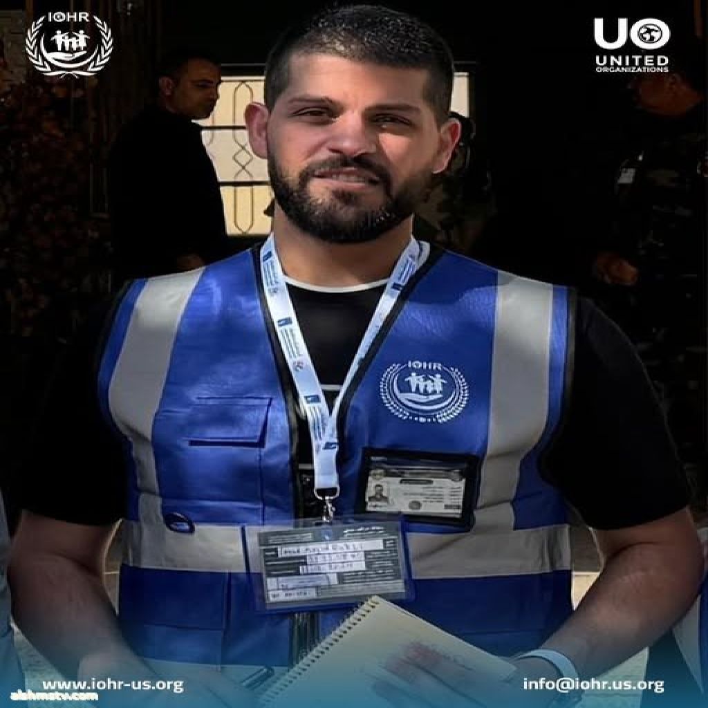 الأستاذ عماد الركبي مدير العلاقات العامة في المنظمة الدولية لحقوق الإنسان وشؤون اللاجئين (IOHR) و المشرف العام على حملة “نَفَس – حقك بالحياة” يؤكد: